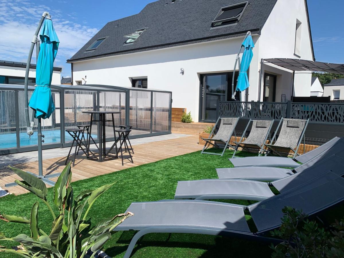Maison 10 Pers En Bord De Mer Avec Piscine Chauffee Toute L'Annee, Spa Et Hamman Surzur Екстериор снимка